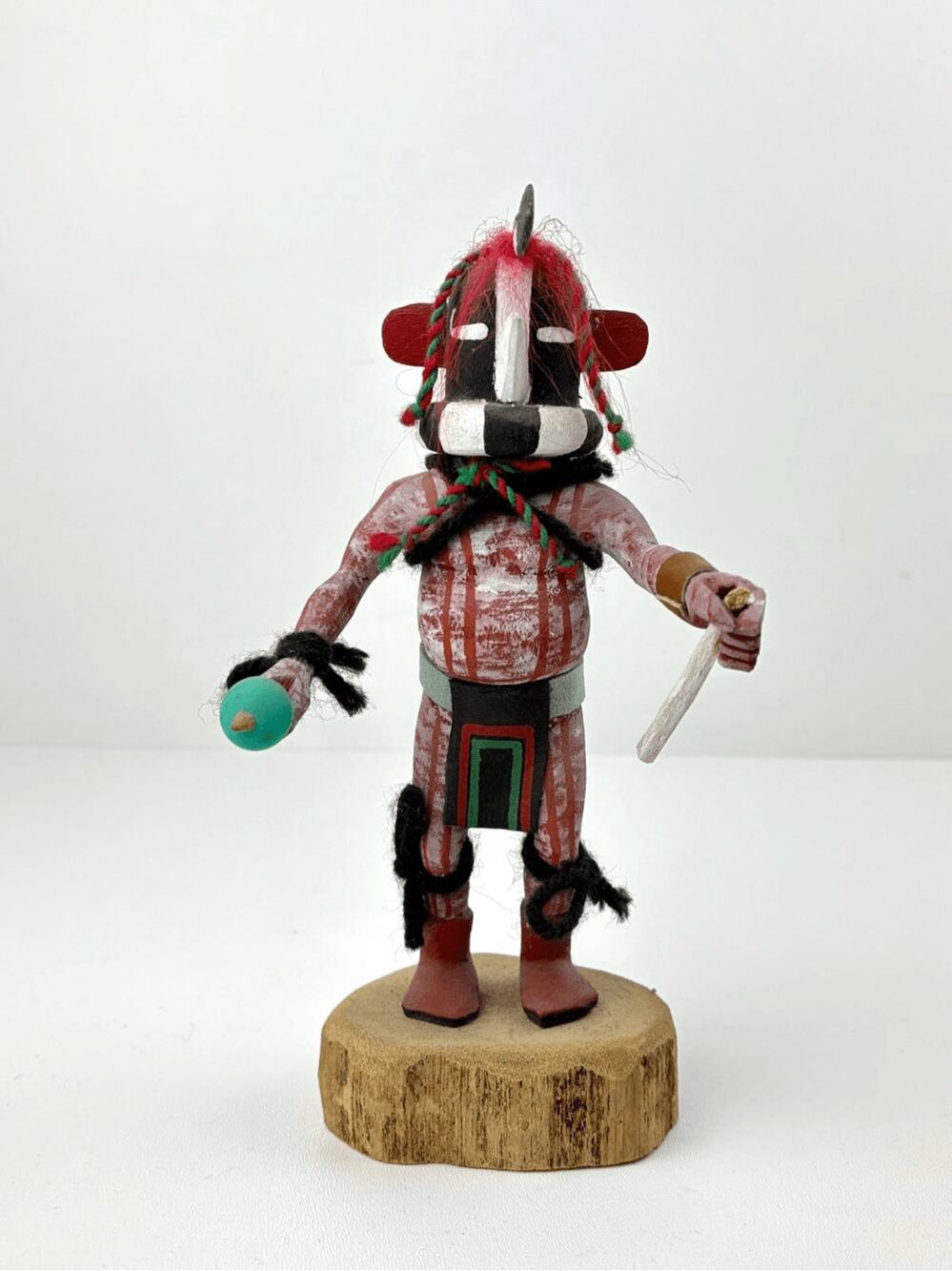 Vintage Native American Hopi Hunter Kachina Roxie Pela Original Handmade Signed